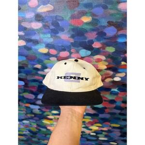 Vintage Head To Toe Kenny G Snapback Hat Two Tone Cream Black Mens Cap